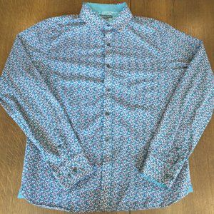 Designer dress shirt great style.